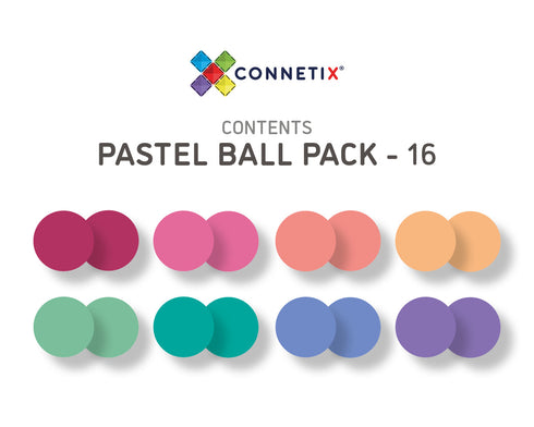 CONNETIX - 16 Piece Pastel Replacement Ball Pack